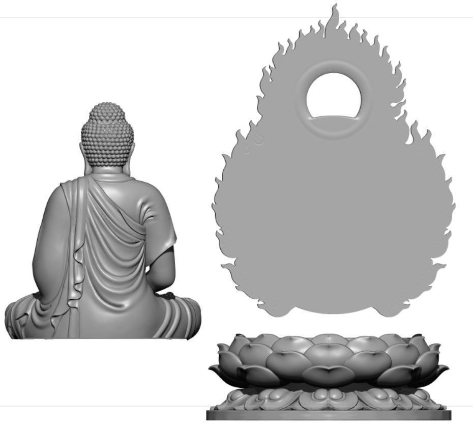 Model of 8 Buddhas for each age 3D print model_45