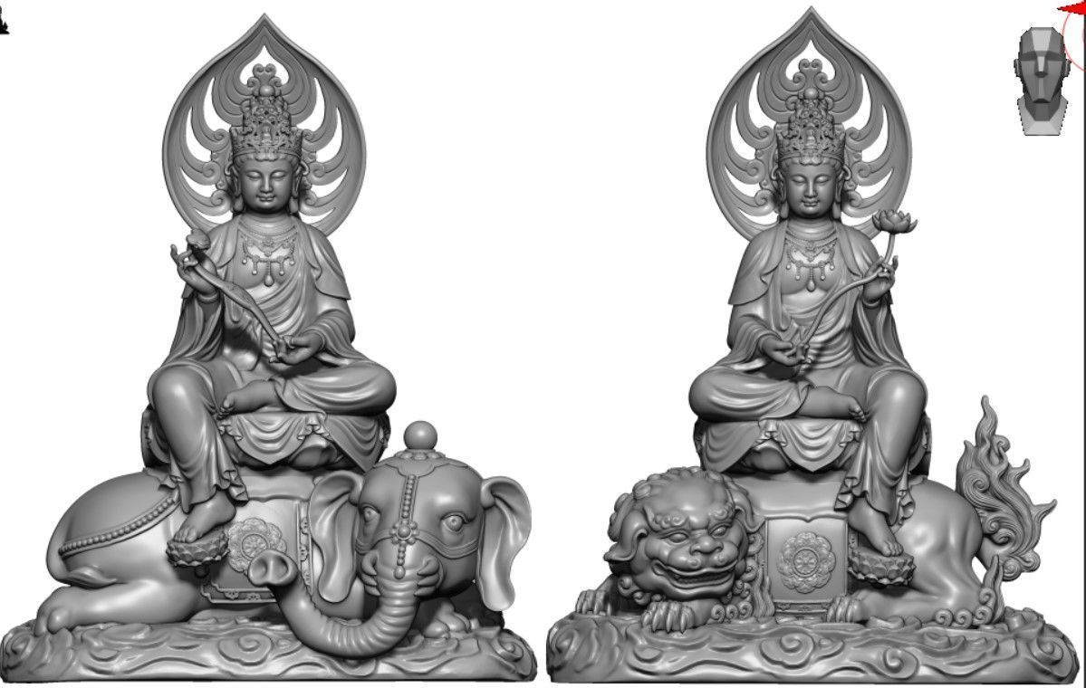 Model of 8 Buddhas for each age 3D print model_29