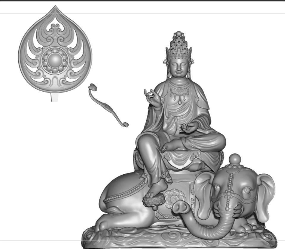 Model of 8 Buddhas for each age 3D print model_6