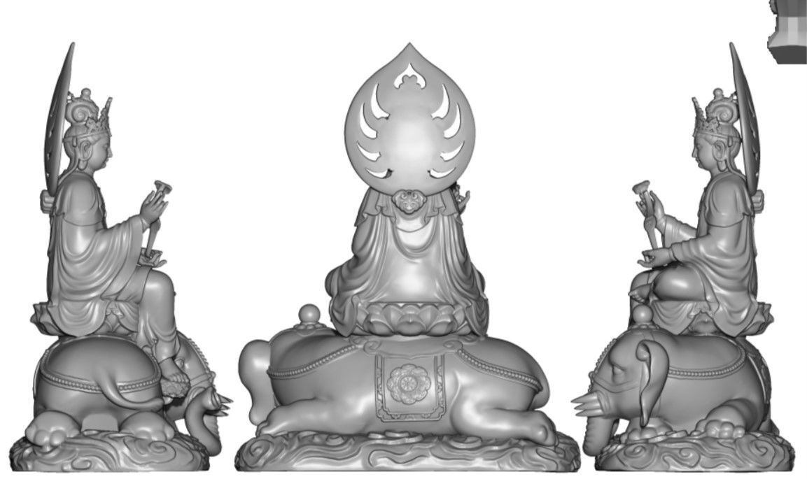 Model of 8 Buddhas for each age 3D print model_11