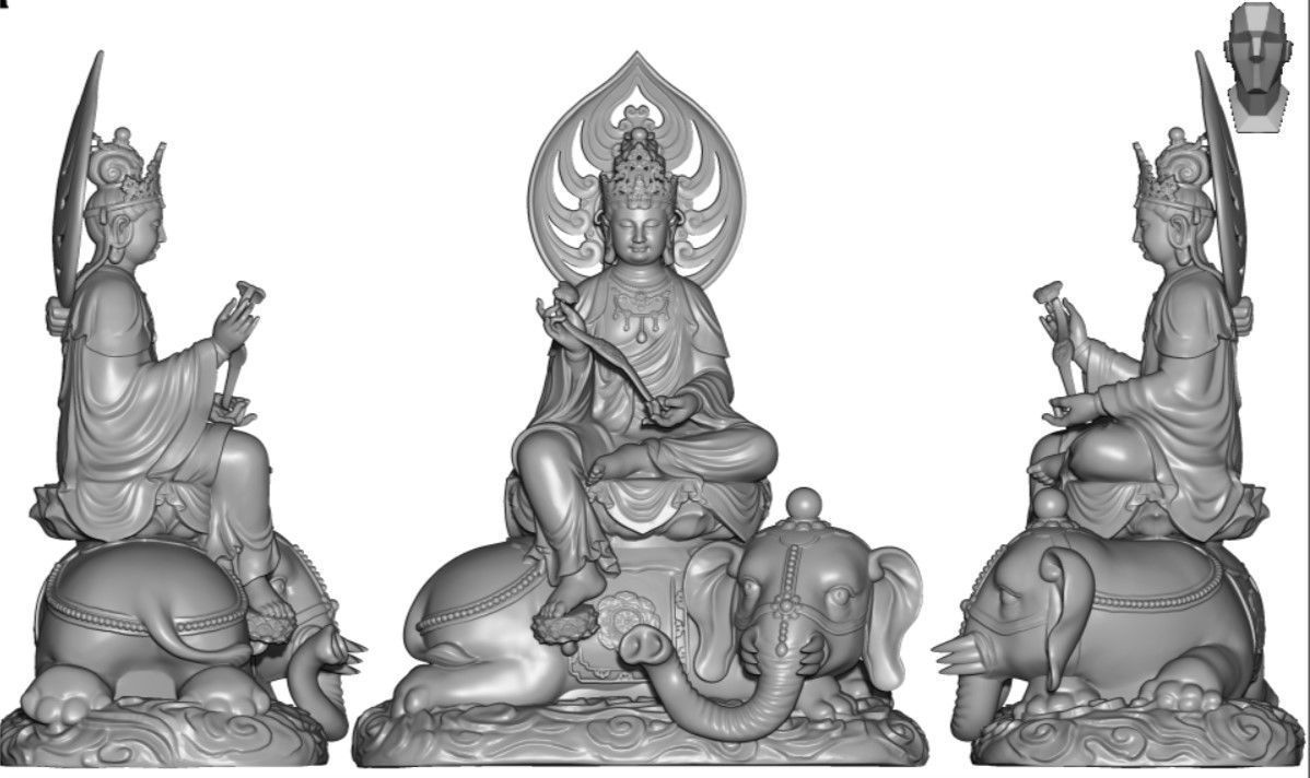 Model of 8 Buddhas for each age 3D print model_22