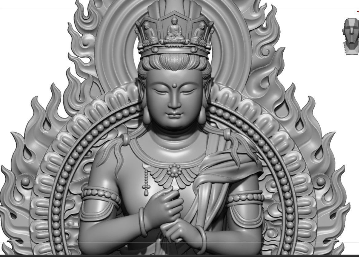 Model of 8 Buddhas for each age 3D print model_39