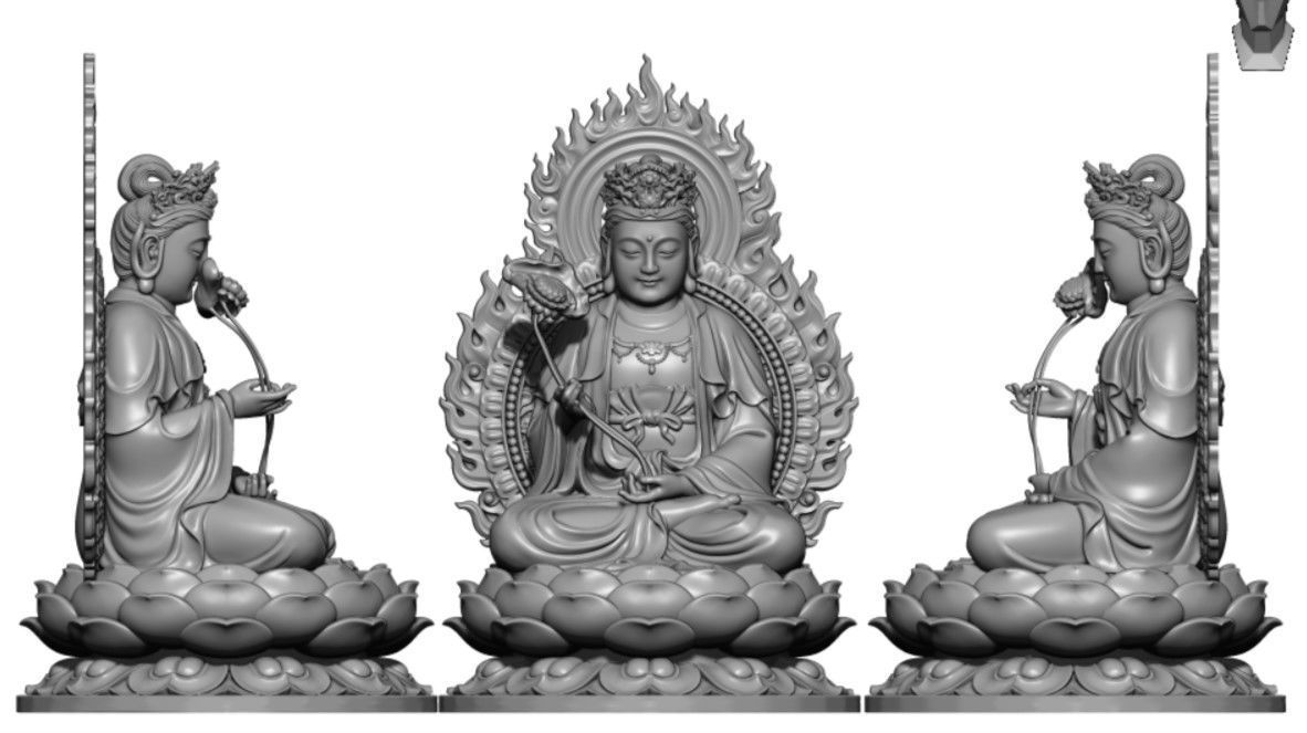 Model of 8 Buddhas for each age 3D print model_21