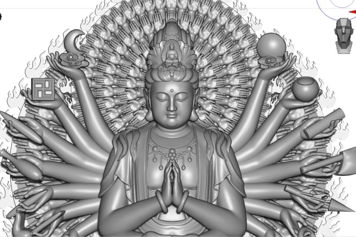 Model of 8 Buddhas for each age 3D print model_48