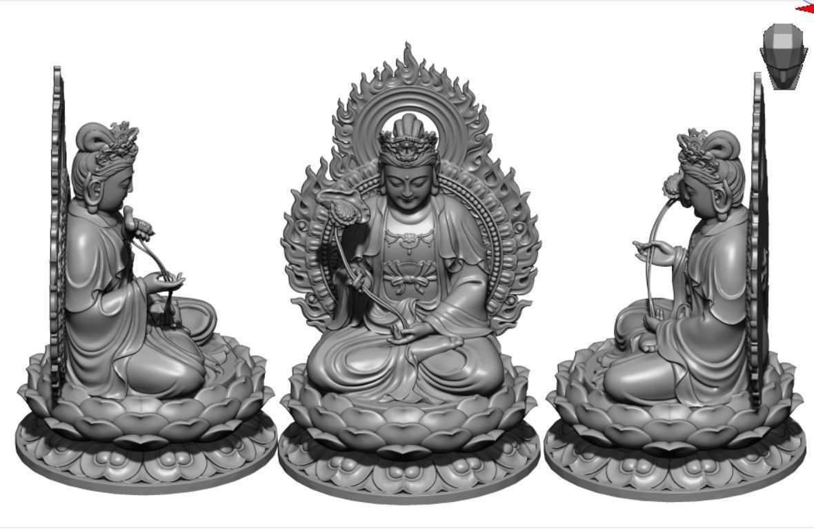 Model of 8 Buddhas for each age 3D print model_46