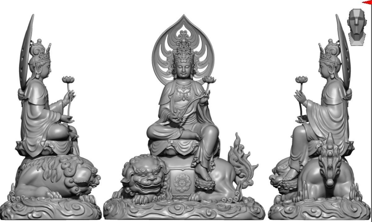Model of 8 Buddhas for each age 3D print model_34