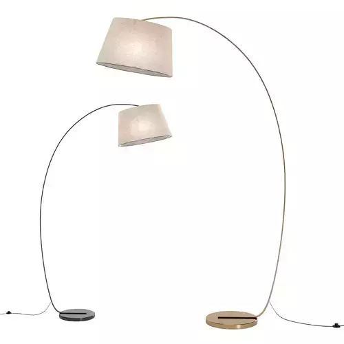 Grand lampadaire arc vintage Brok