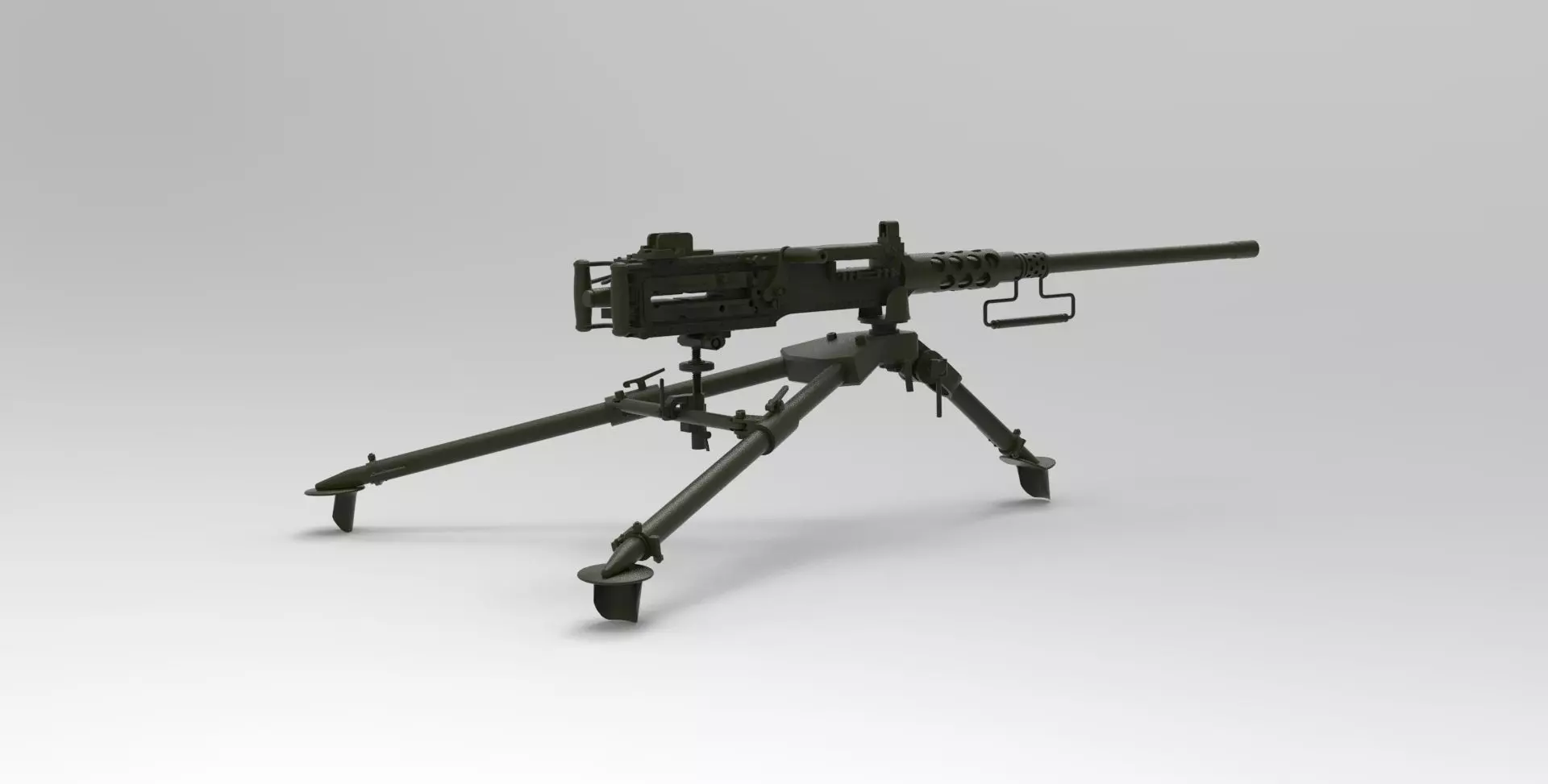 Caliber 50 Machine Gun 3D model_0