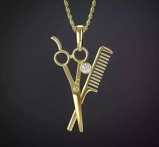 A PENDANT FOR A HAIRDRESSER Printable Model 3D print model