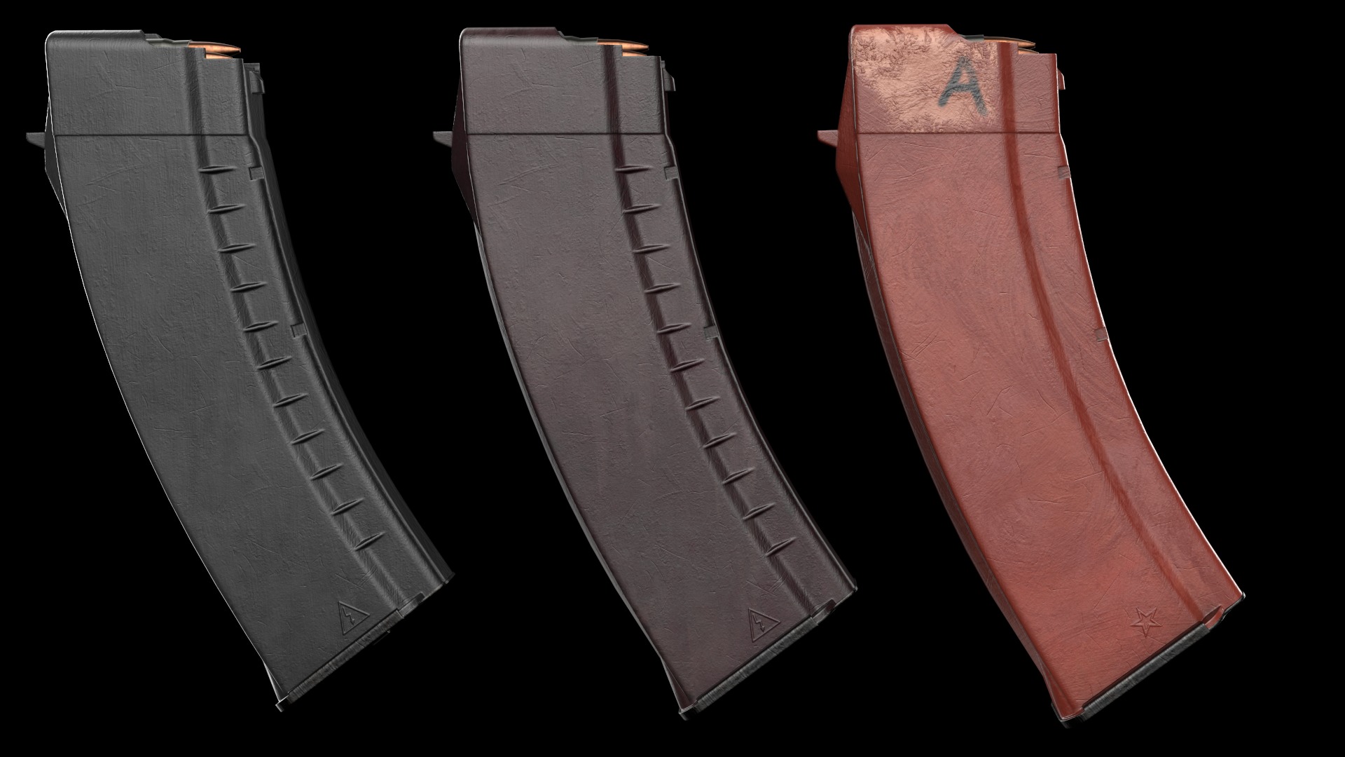 AKS-74 AKS-74N Kalashnikov Assault Rifle Game Ready Low-poly 3D model_29