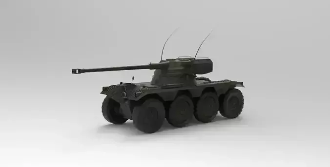 Panhard EBR armoured car 3D model