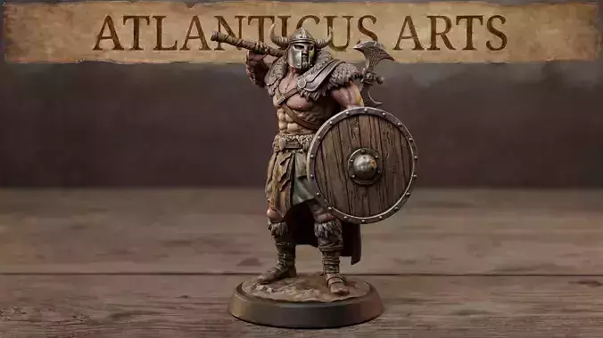 Male Human Barbarian - Sven Bloodaxe - Battleaxe Calm