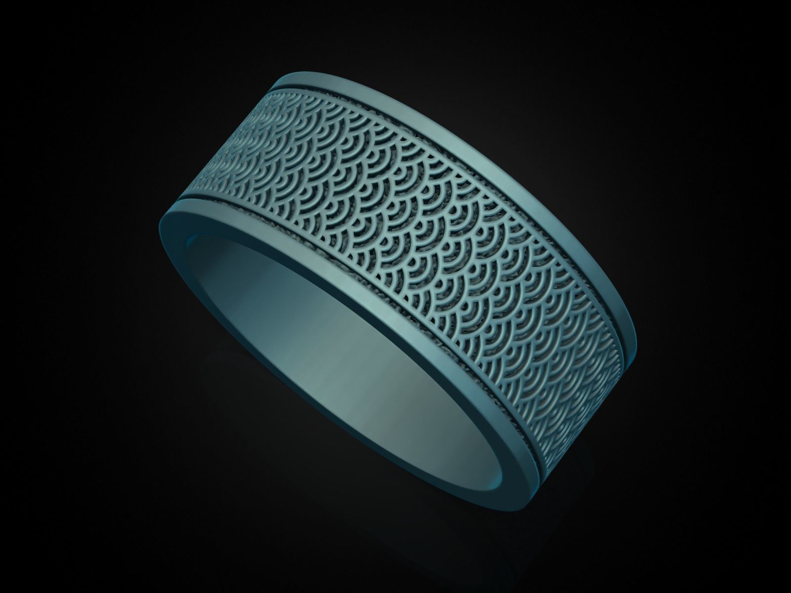 Wave Patterns Ring 3D print model_5
