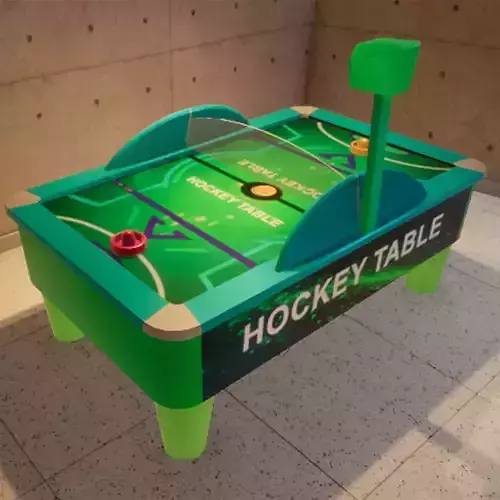 Hokey Table Game Ready Low-poly 3D model