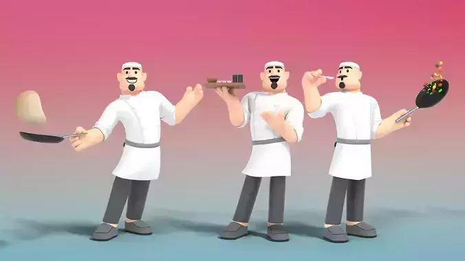 Minimal Chef 2 Low-poly 3D model