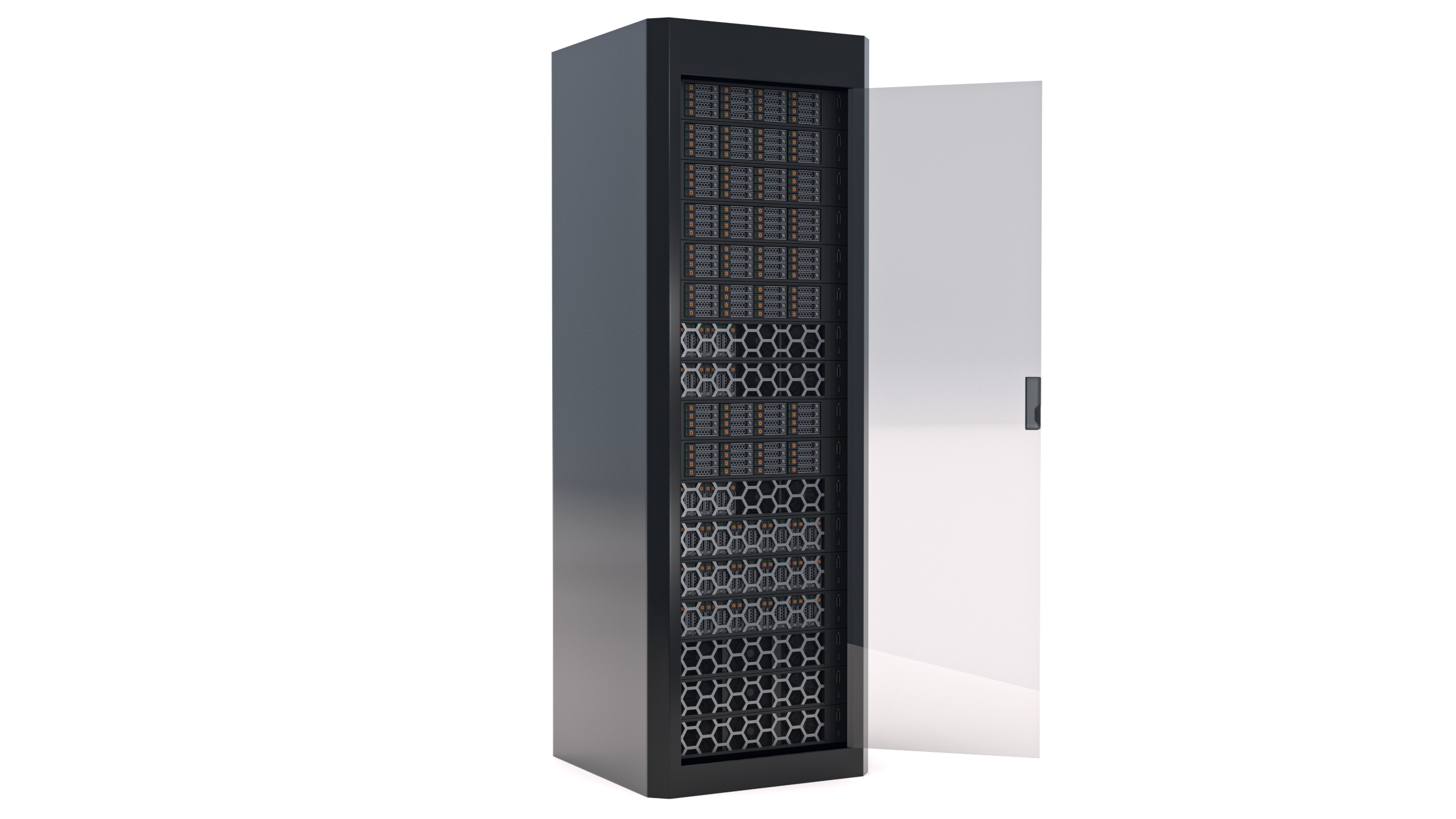 Data Server Rack 3D model_1