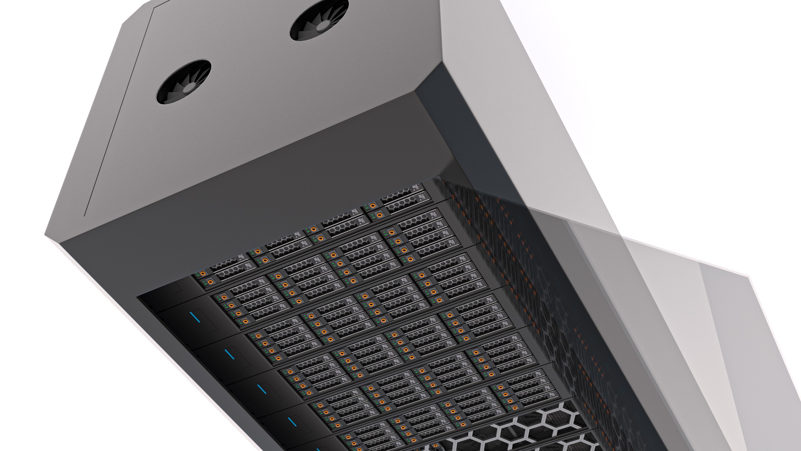 Data Server Rack 3D model_4