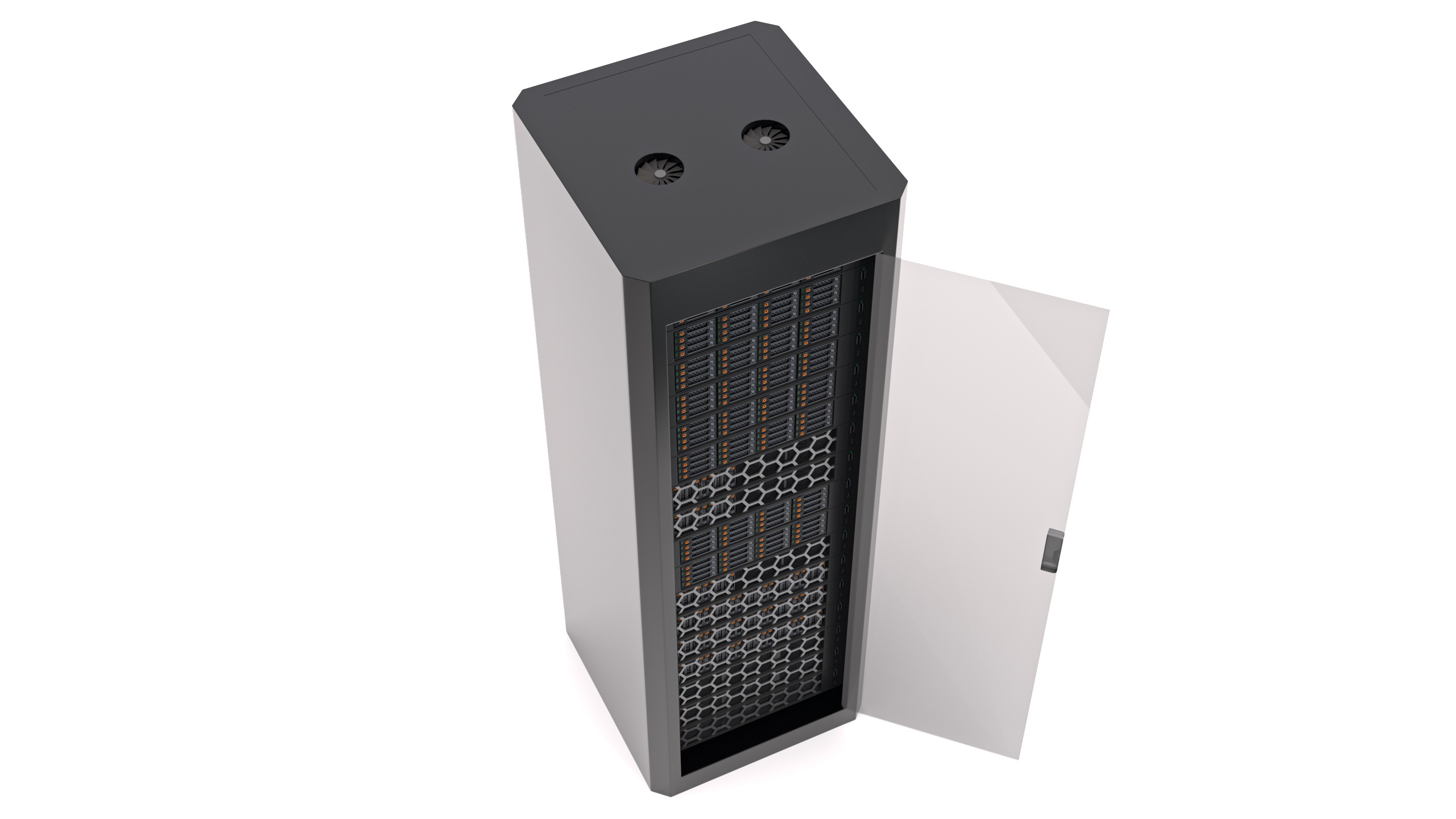Data Server Rack 3D model_2