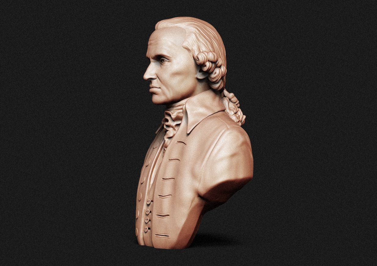 Immanuel Kant Bust 3D print model_25