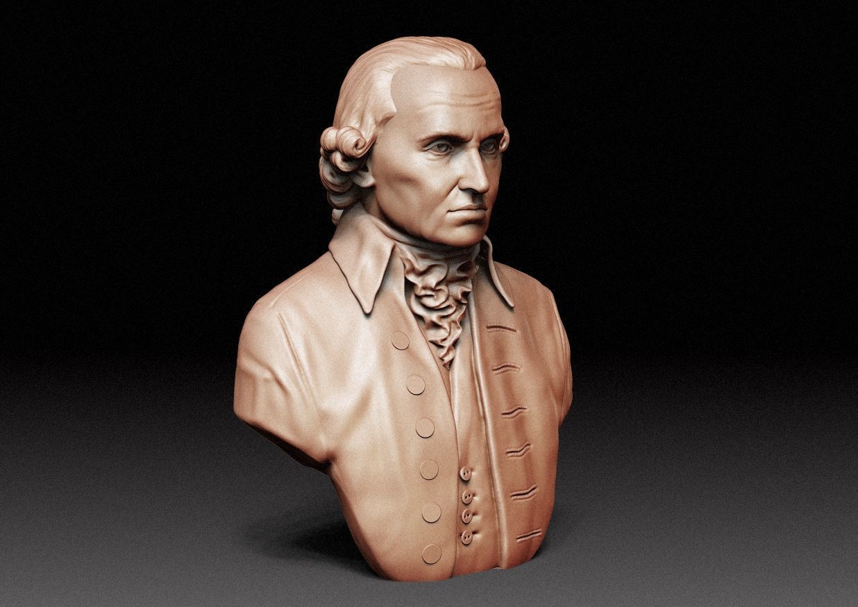 Immanuel Kant Bust 3D print model_26