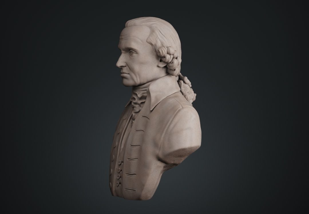 Immanuel Kant Bust 3D print model_3