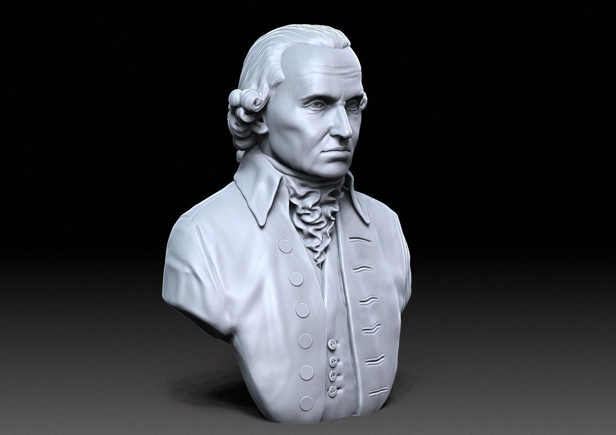 Immanuel Kant Bust 3D print model_18