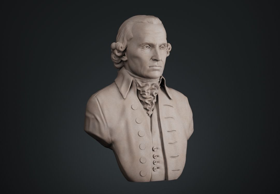 Immanuel Kant Bust 3D print model_6