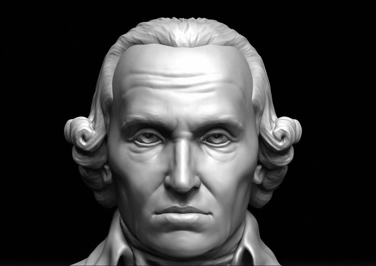 Immanuel Kant Bust 3D print model_20