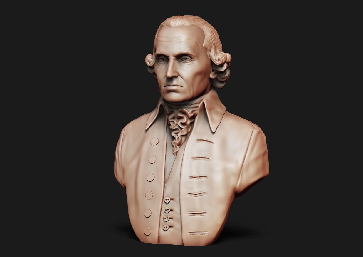 Immanuel Kant Bust 3D print model_22