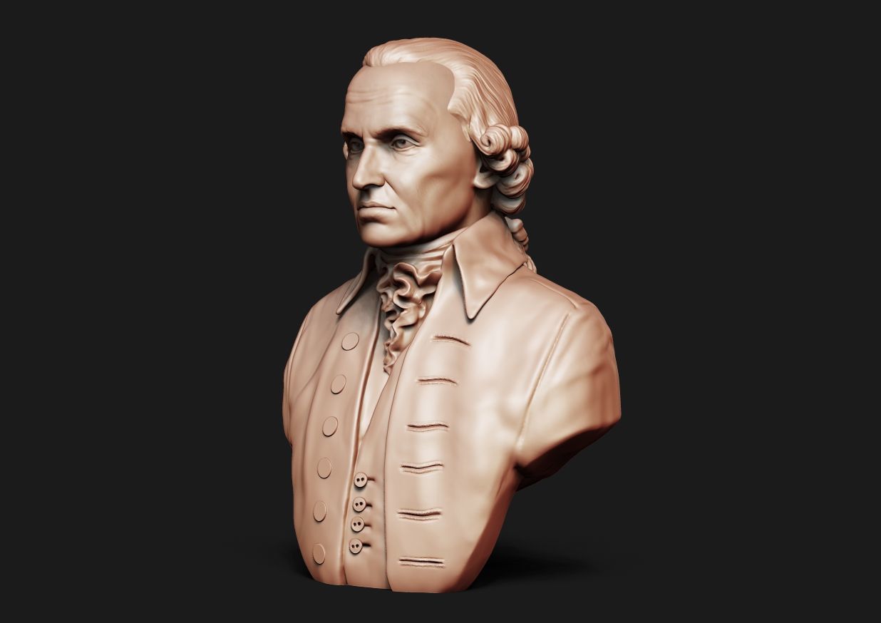 Immanuel Kant Bust 3D print model_24