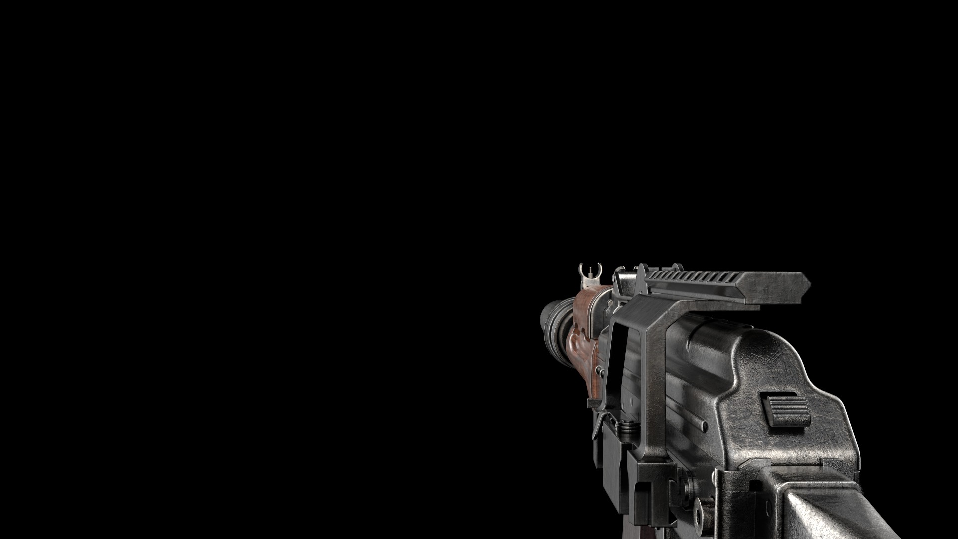 AKS-74U AKS-74UN Kalashnikov Assault Carbine Rifle Game Ready Low-poly 3D model_33