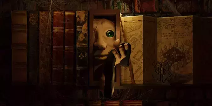 Dobby BookNook was given a sock 3D print model