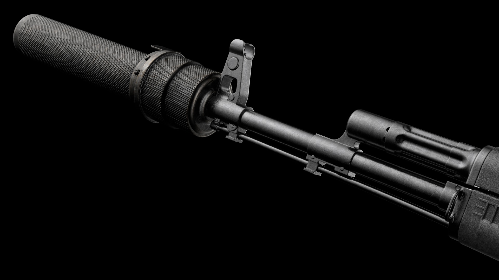 AK-74M AK-101 AK-103 Kalashnikov Assault Rifle Game Ready Low-poly 3D model_32