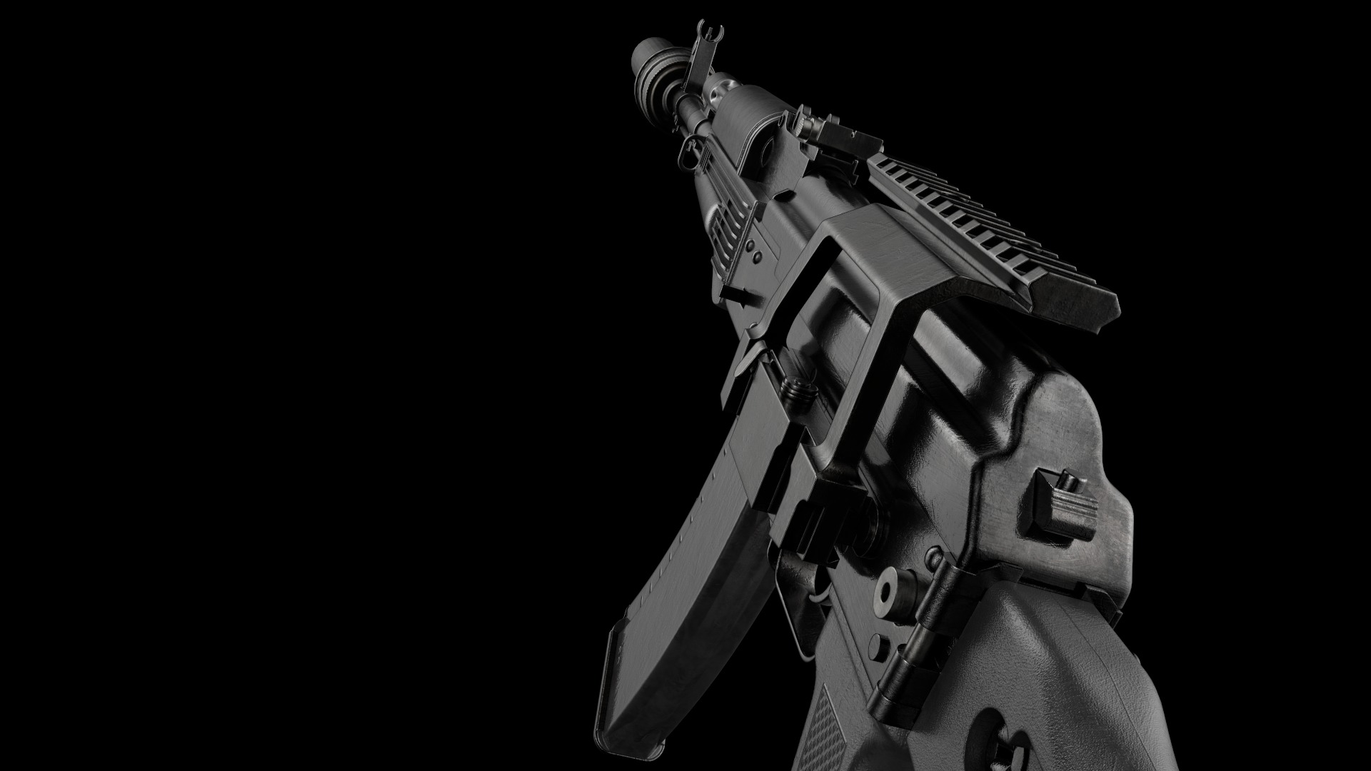 AK-74M AK-101 AK-103 Kalashnikov Assault Rifle Game Ready Low-poly 3D model_39