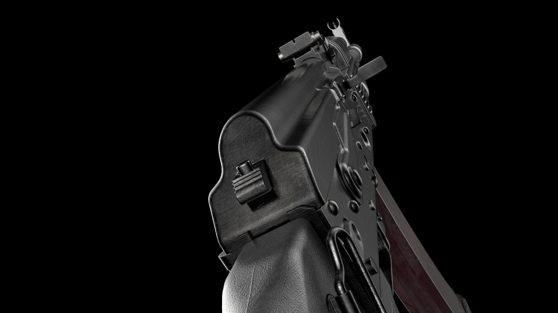 AK-74M AK-101 AK-103 Kalashnikov Assault Rifle Game Ready Low-poly 3D model_36