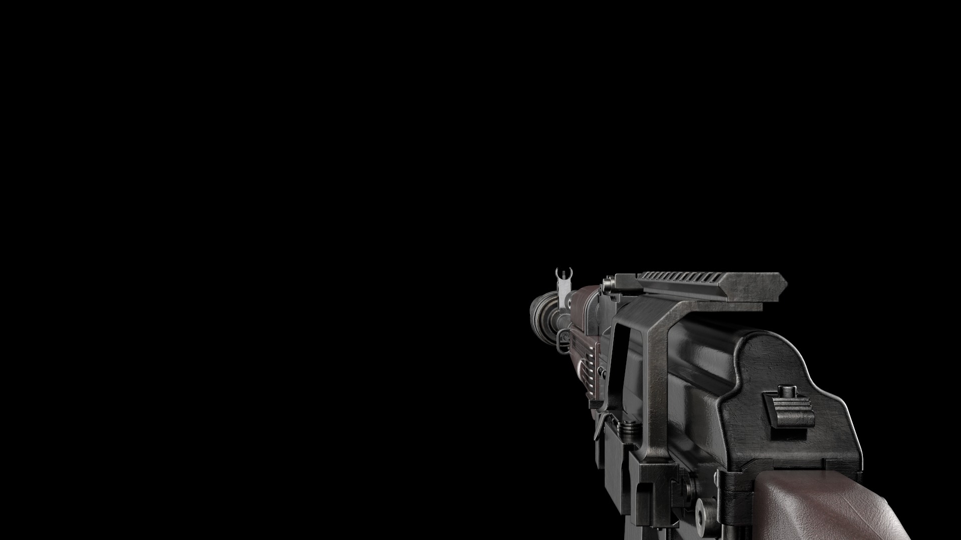 AK-74M AK-101 AK-103 Kalashnikov Assault Rifle Game Ready Low-poly 3D model_40