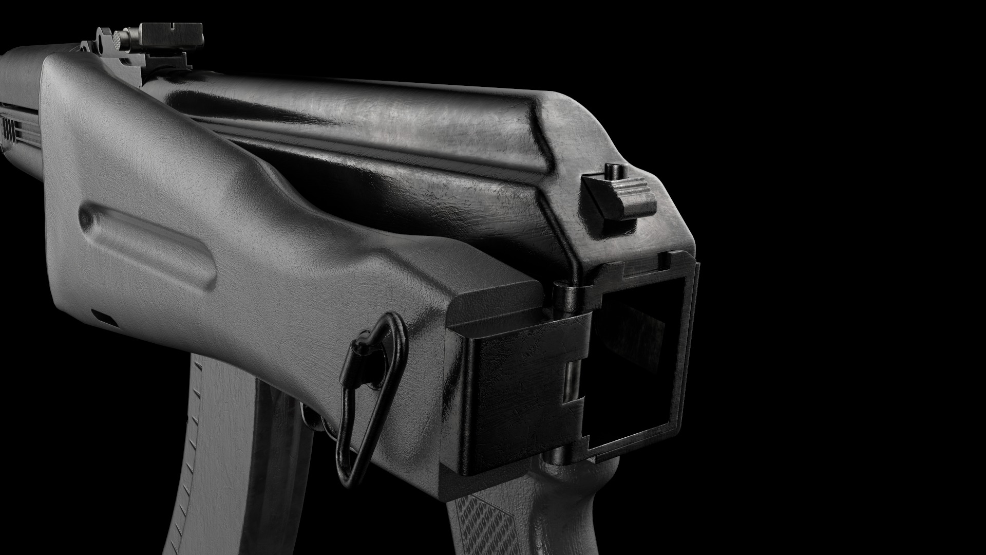 AK-105 AK-102 AK-104 Kalashnikov Assault Rifles Game Ready Low-poly 3D model_12