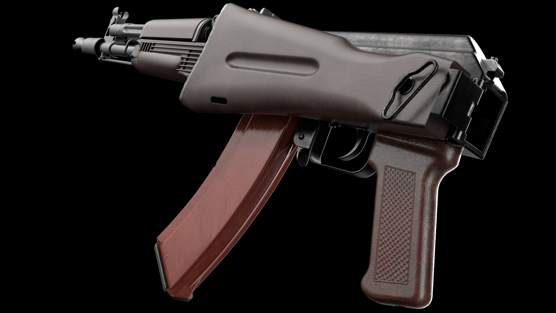 AK-105 AK-102 AK-104 Kalashnikov Assault Rifles Game Ready Low-poly 3D model_18