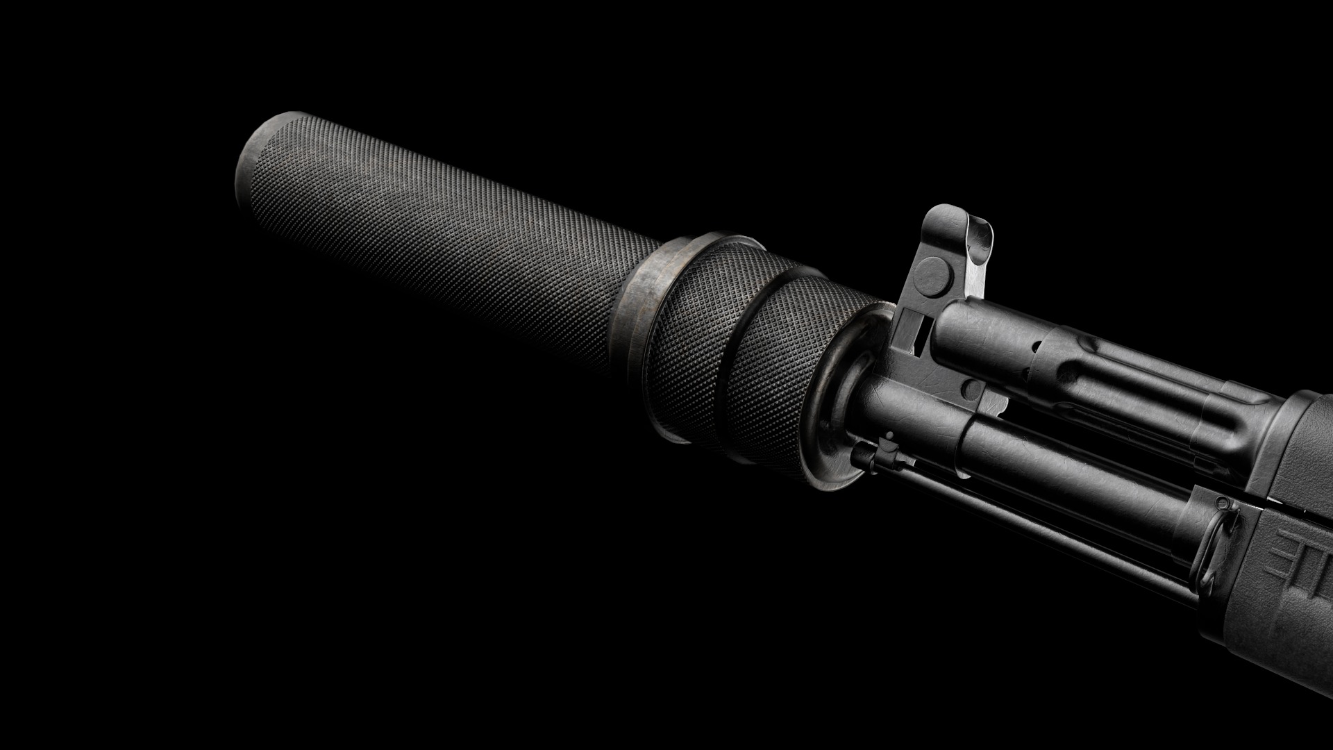 AK-105 AK-102 AK-104 Kalashnikov Assault Rifles Game Ready Low-poly 3D model_33