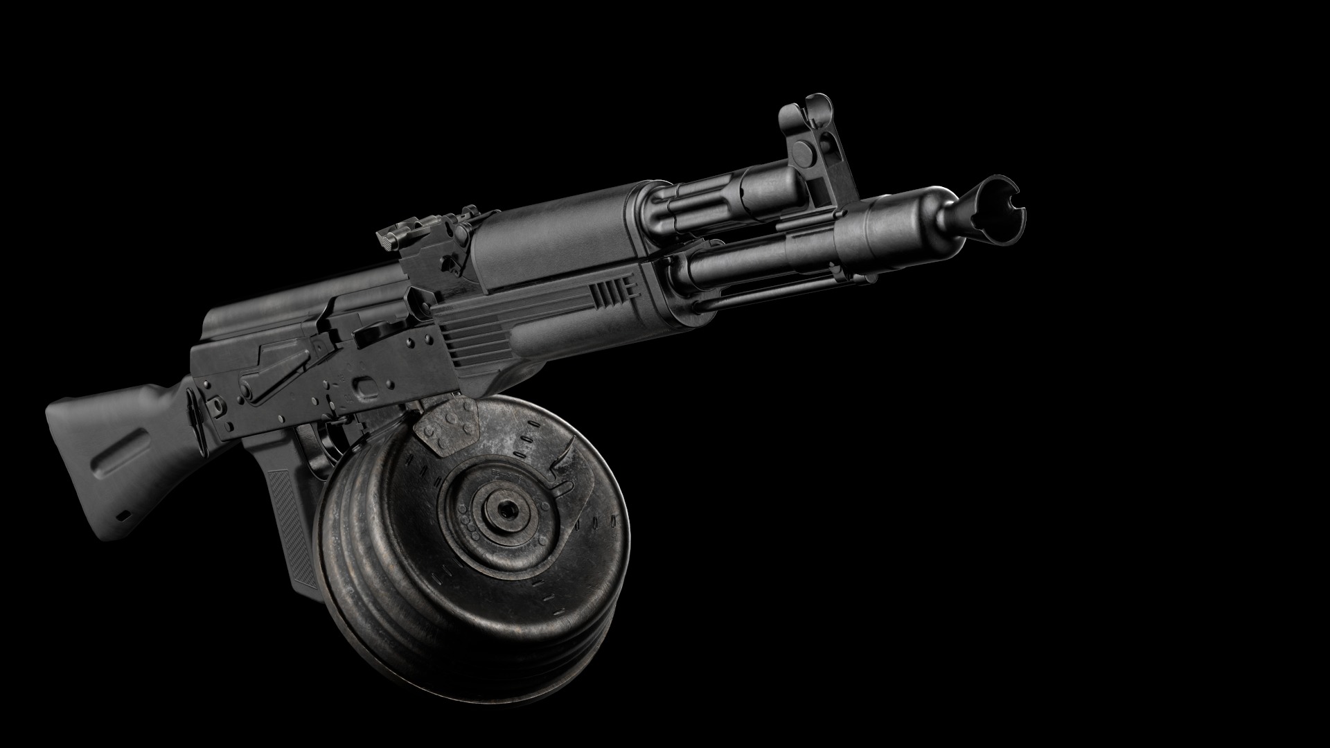 AK-105 AK-102 AK-104 Kalashnikov Assault Rifles Game Ready Low-poly 3D model_23