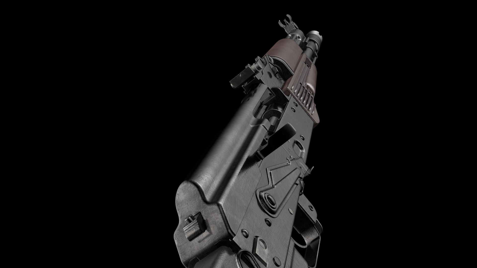 AK-105 AK-102 AK-104 Kalashnikov Assault Rifles Game Ready Low-poly 3D model_38