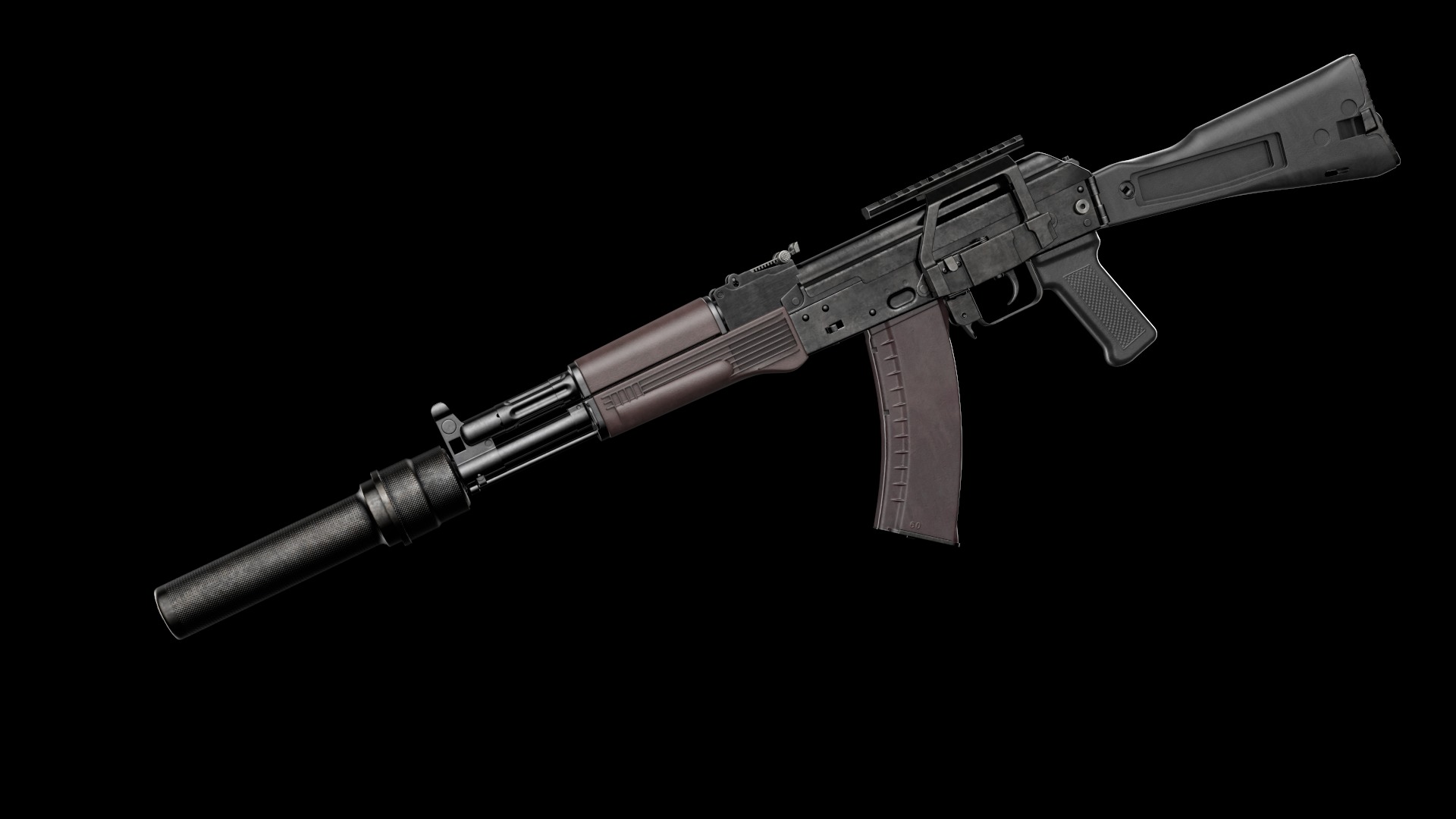 AK-105 AK-102 AK-104 Kalashnikov Assault Rifles Game Ready Low-poly 3D model_24