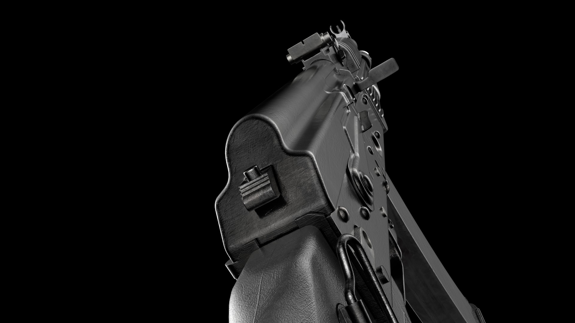 AK-105 AK-102 AK-104 Kalashnikov Assault Rifles Game Ready Low-poly 3D model_37