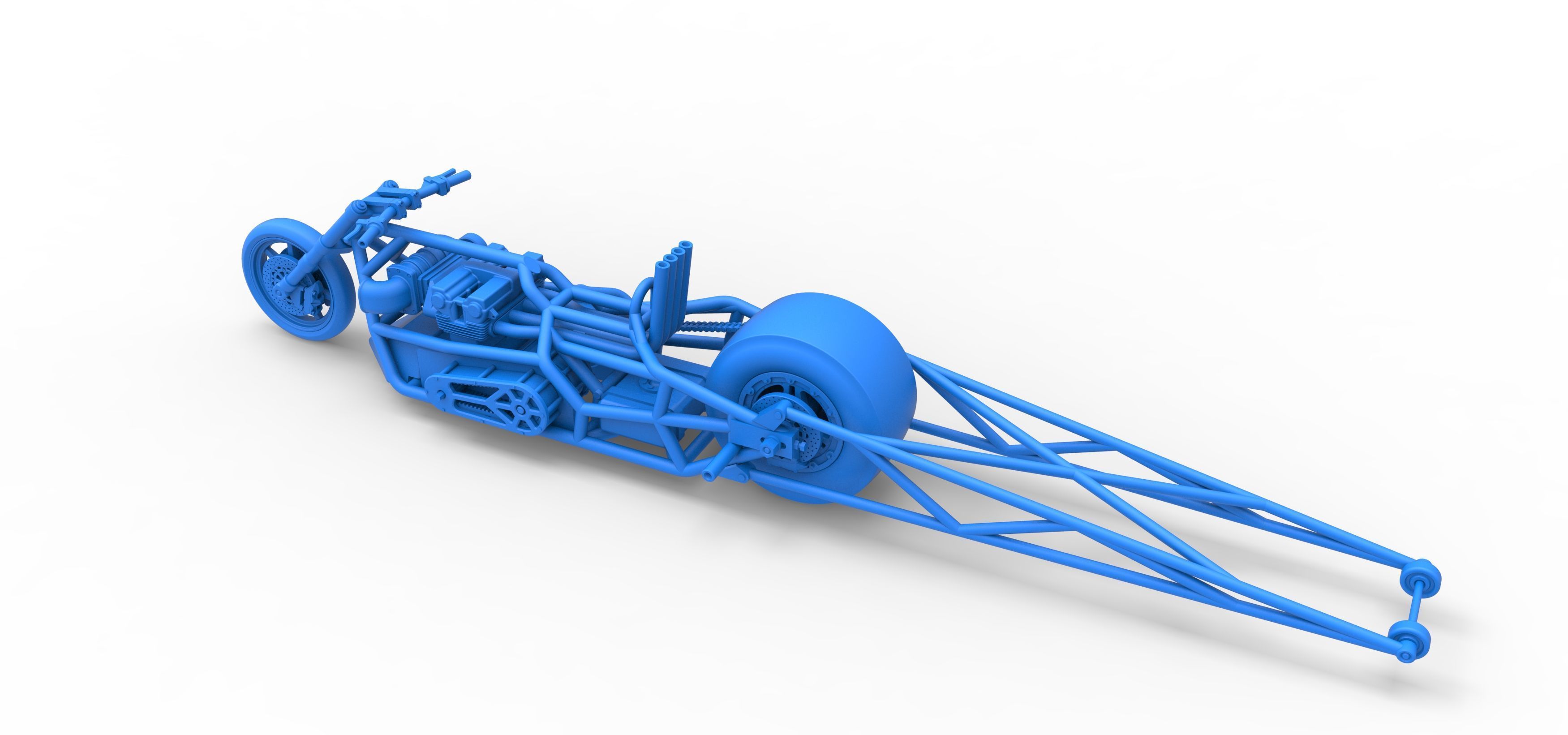 Top fuel dragster motorcycle Base Scale 1 to 25 3D print model_36