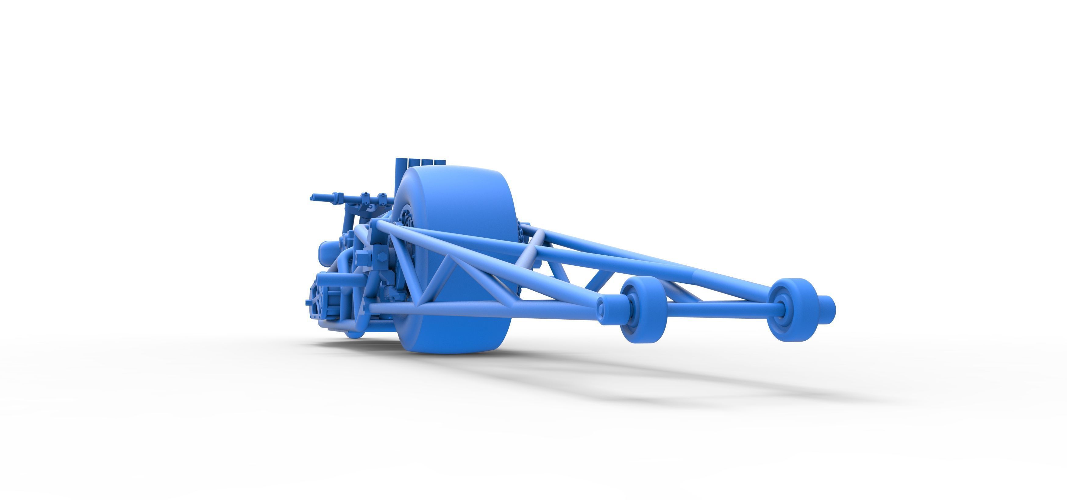 Top fuel dragster motorcycle Base Scale 1 to 25 3D print model_39