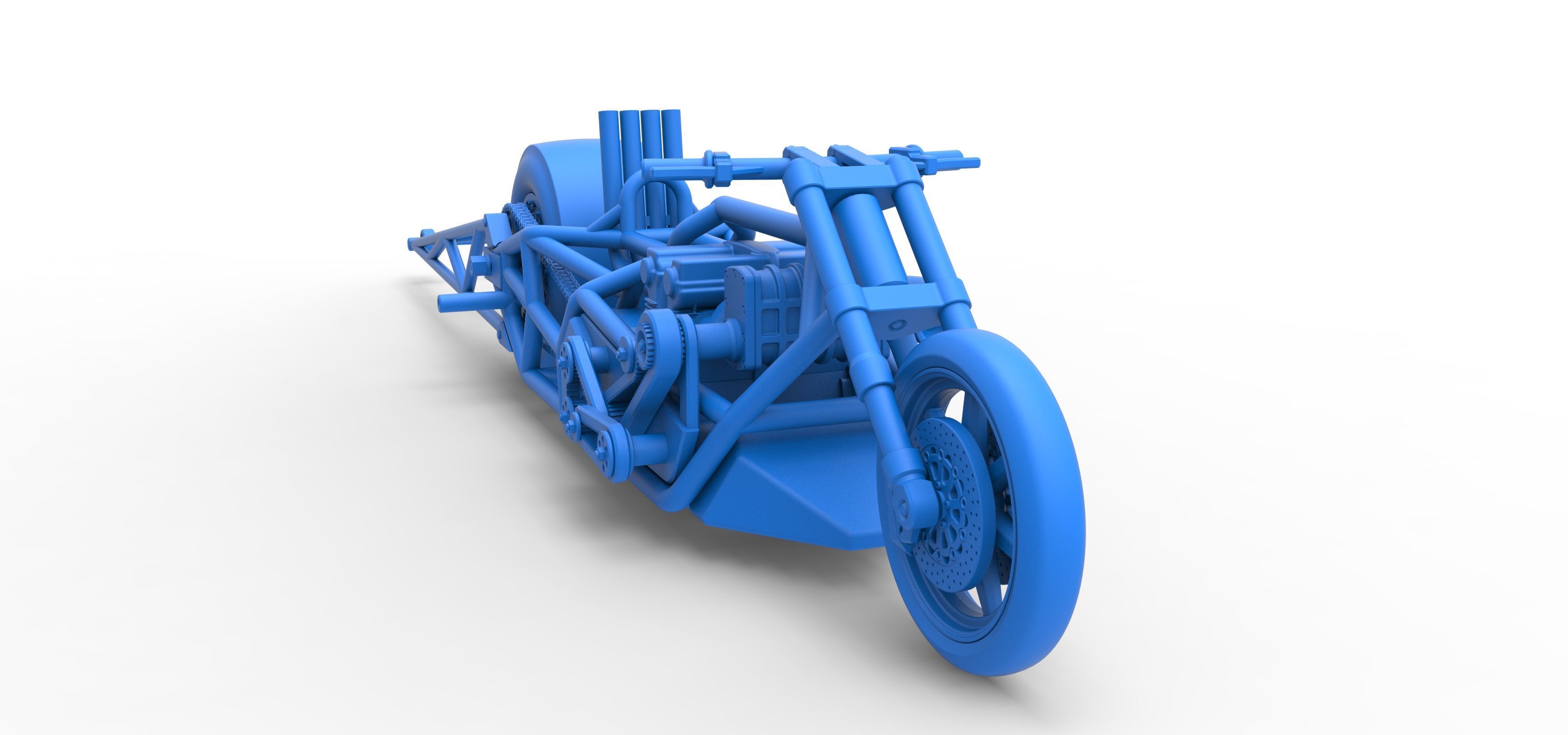 Top fuel dragster motorcycle Base Scale 1 to 25 3D print model_48