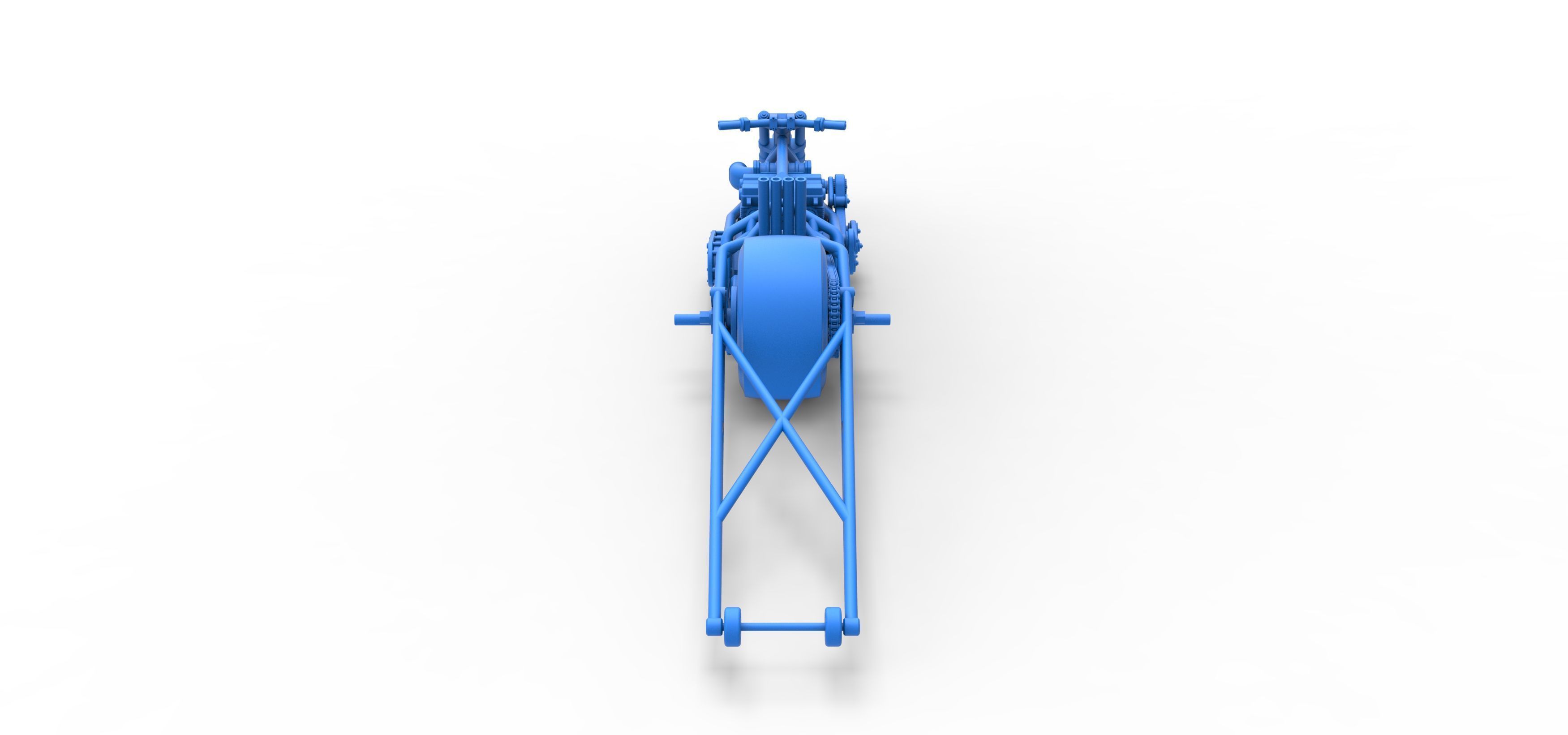 Top fuel dragster motorcycle Base Scale 1 to 25 3D print model_41