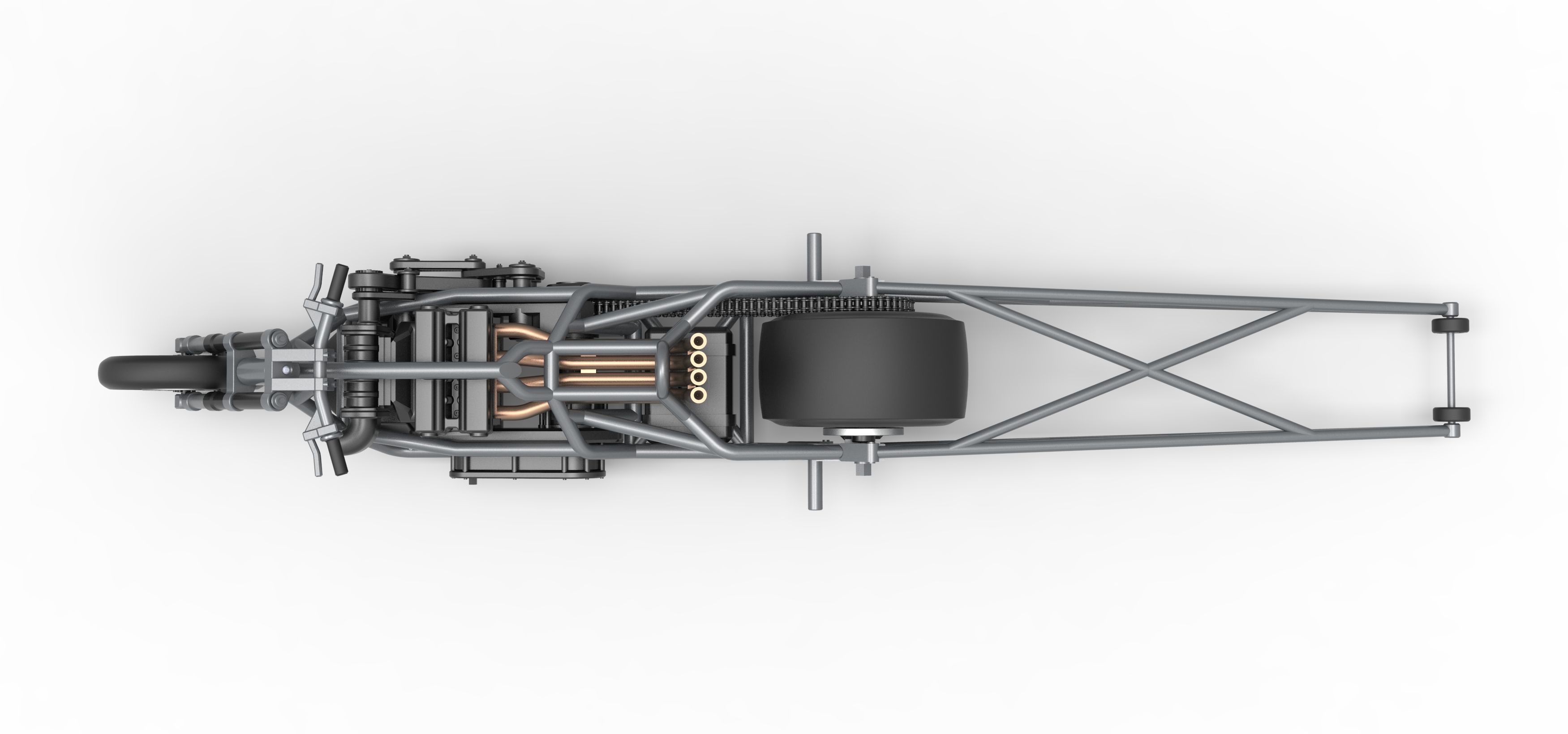 Top fuel dragster motorcycle Base Scale 1 to 25 3D print model_10