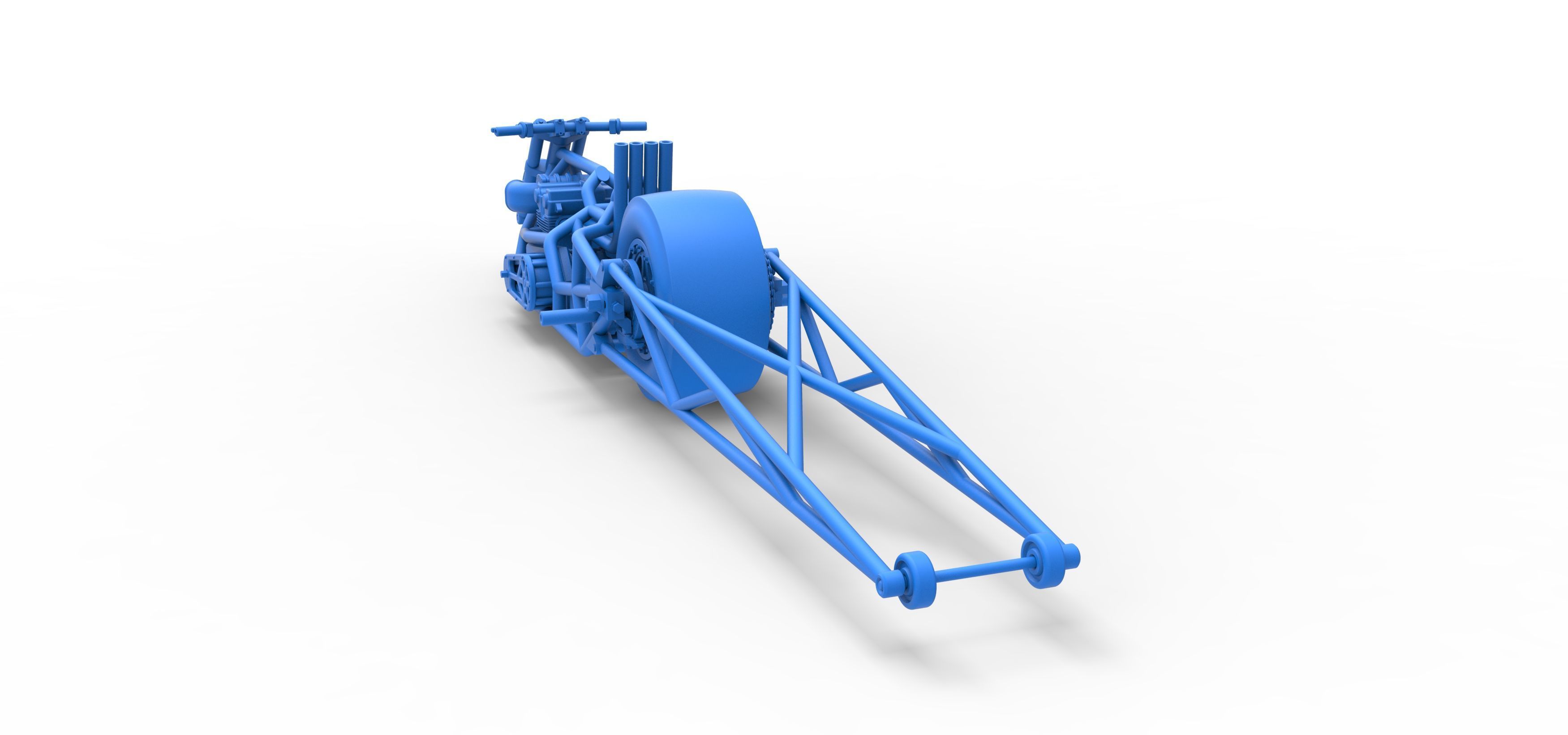 Top fuel dragster motorcycle Base Scale 1 to 25 3D print model_38