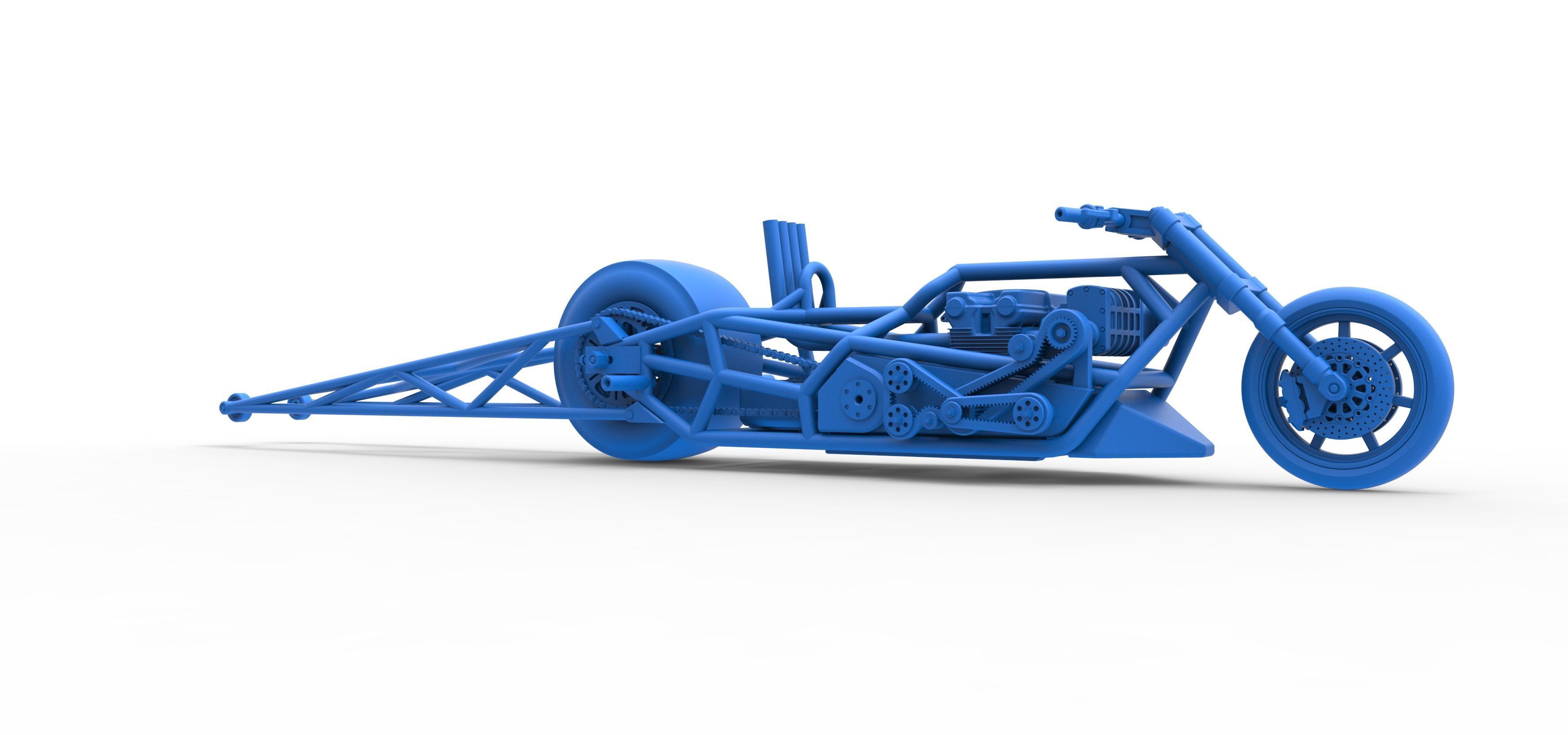 Top fuel dragster motorcycle Base Scale 1 to 25 3D print model_47
